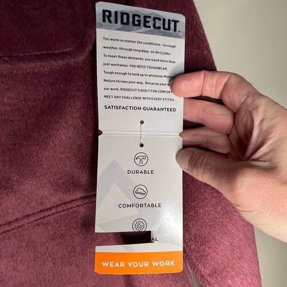 Ridgecut Shacket Fully Lined with Pockets Wool Blend in Wine Size Small - Picture 12 of 14